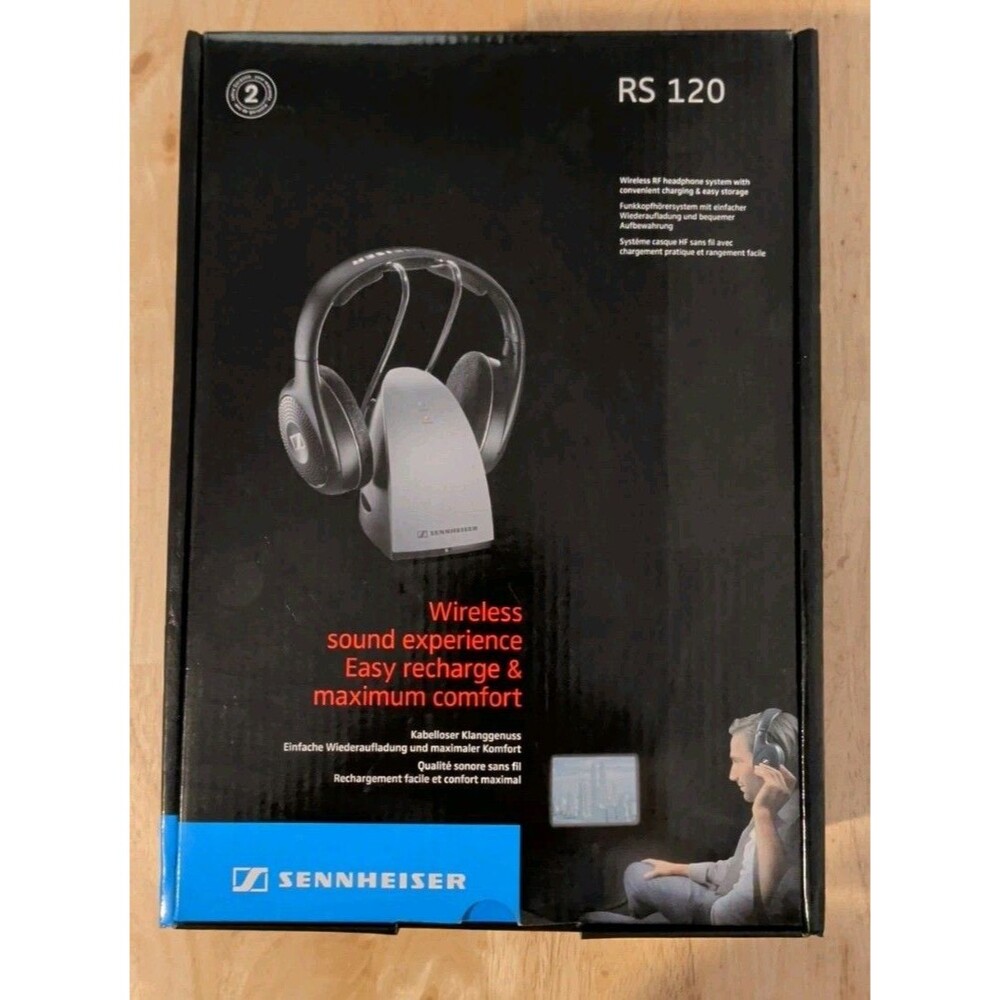 Sennheiser RS 120 Wireless TV Headphones - Black/Silver